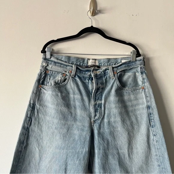 Citizens of Humanity Ayla Baggy Cuffed Crop Jeans Skylight Blue Size 30 - Picture 3 of 10
